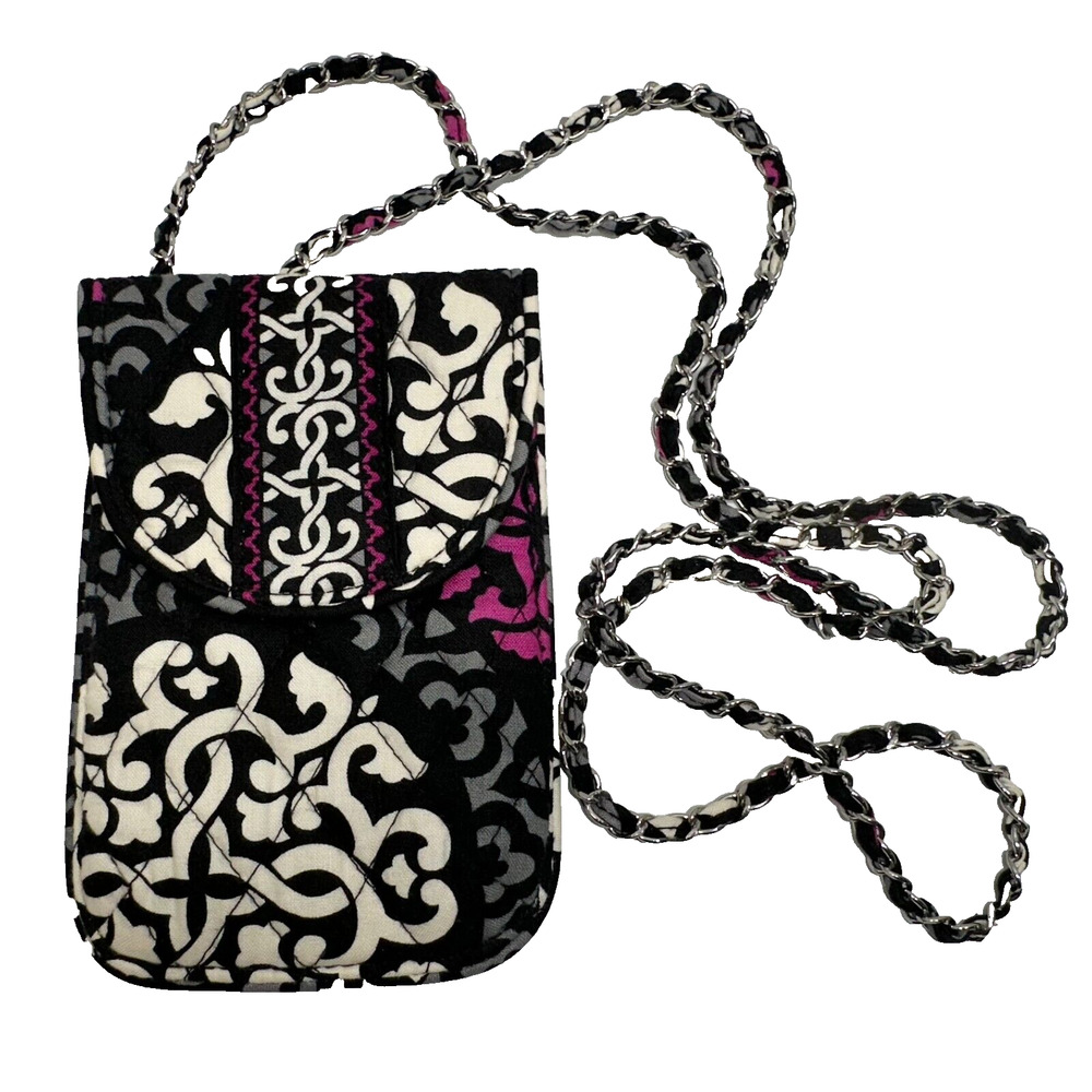 Vera Bradley Canterberry Magenta Mini Crossbody Bag Great for Travel Cellphone